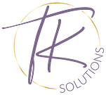 strategic accounting solutions tk solutions logo with purple letters and gold foil circle